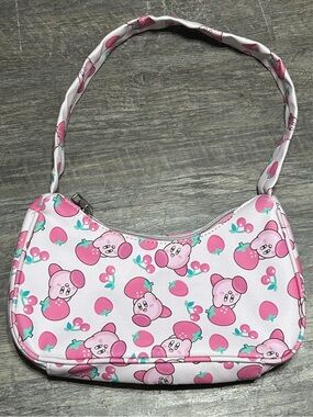 S119- Kirby Nintendo Pink Fruit Baguette Shoulder Bag